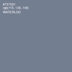 #737E91 - Waterloo  Color Image