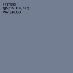 #737E93 - Waterloo  Color Image