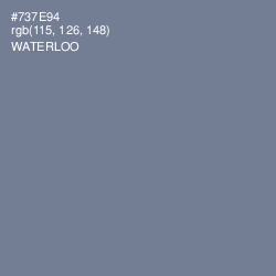 #737E94 - Waterloo  Color Image