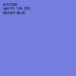 #737EDE - Moody Blue Color Image