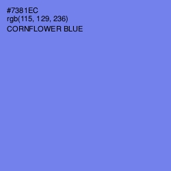 #7381EC - Cornflower Blue Color Image
