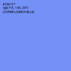 #7391F7 - Cornflower Blue Color Image