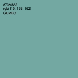 #73A8A2 - Gumbo Color Image