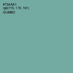 #73AAA1 - Gumbo Color Image