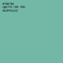 #73B7A6 - Acapulco Color Image