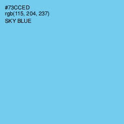 #73CCED - Sky Blue Color Image