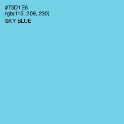 #73D1E6 - Sky Blue Color Image