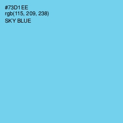 #73D1EE - Sky Blue Color Image