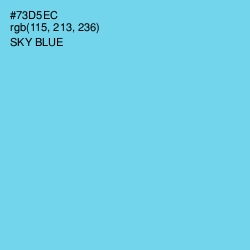 #73D5EC - Sky Blue Color Image