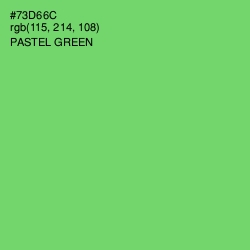 #73D66C - Pastel Green Color Image