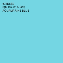 #73D6E2 - Aquamarine Blue Color Image