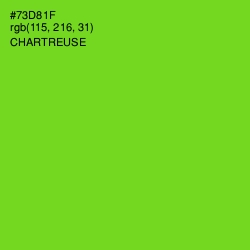 #73D81F - Chartreuse Color Image