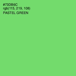 #73DB6C - Pastel Green Color Image