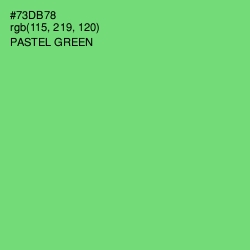 #73DB78 - Pastel Green Color Image