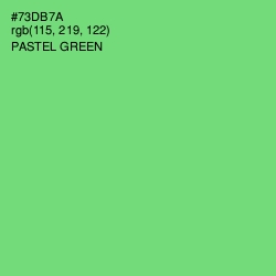 #73DB7A - Pastel Green Color Image