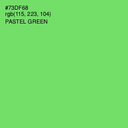 #73DF68 - Pastel Green Color Image