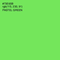 #73E65B - Pastel Green Color Image