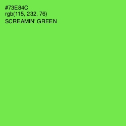 #73E84C - Screamin' Green Color Image