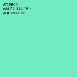 #73EBC2 - Aquamarine Color Image