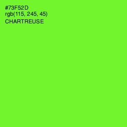 #73F52D - Chartreuse Color Image