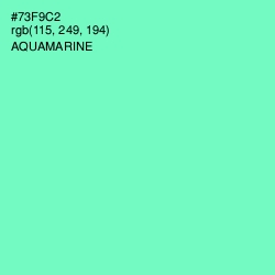 #73F9C2 - Aquamarine Color Image