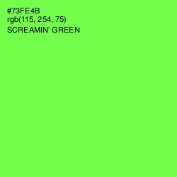 #73FE4B - Screamin' Green Color Image