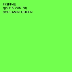 #73FF4E - Screamin' Green Color Image