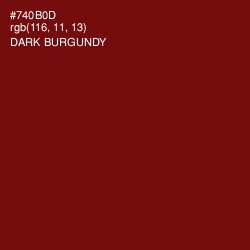 #740B0D - Dark Burgundy Color Image