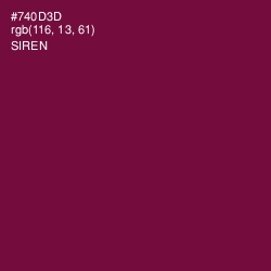 #740D3D - Siren Color Image