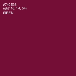 #740E36 - Siren Color Image