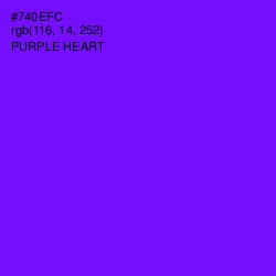 #740EFC - Purple Heart Color Image