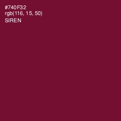 #740F32 - Siren Color Image