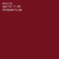 #74111E - Persian Plum Color Image