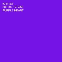 #7411E6 - Purple Heart Color Image