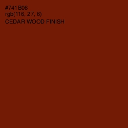 #741B06 - Cedar Wood Finish Color Image