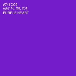 #741CC9 - Purple Heart Color Image