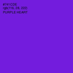 #741CDE - Purple Heart Color Image