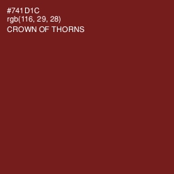 #741D1C - Crown of Thorns Color Image