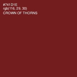 #741D1E - Crown of Thorns Color Image