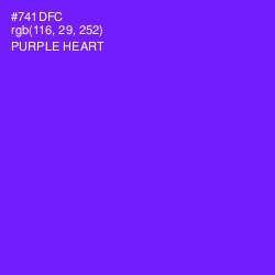 #741DFC - Purple Heart Color Image