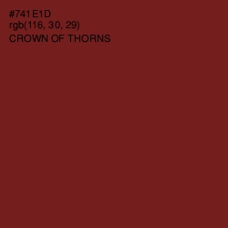 #741E1D - Crown of Thorns Color Image