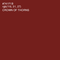 #741F1B - Crown of Thorns Color Image