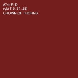 #741F1D - Crown of Thorns Color Image