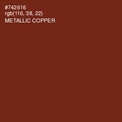 #742616 - Metallic Copper Color Image