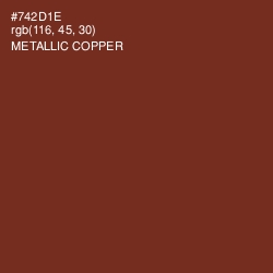 #742D1E - Metallic Copper Color Image
