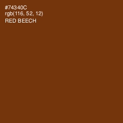 #74340C - Red Beech Color Image