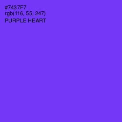 #7437F7 - Purple Heart Color Image