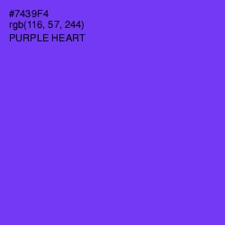 #7439F4 - Purple Heart Color Image