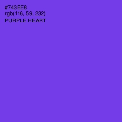 #743BE8 - Purple Heart Color Image