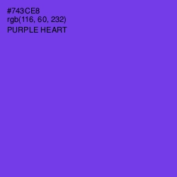 #743CE8 - Purple Heart Color Image